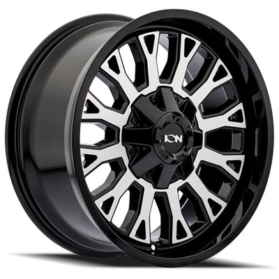 Ion Alloy - 152 - Black - Black/Machined - 20" x 9", 0 Offset, 8x170 (Bolt pattern), 125.2mm HUB