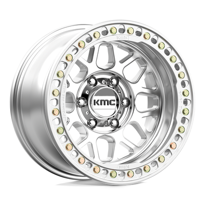 KMC Wheels - GRENADE - Silver - Machined - 17" x 9", -38 Offset, 6x139.7 (Bolt pattern), 108.00mm HUB