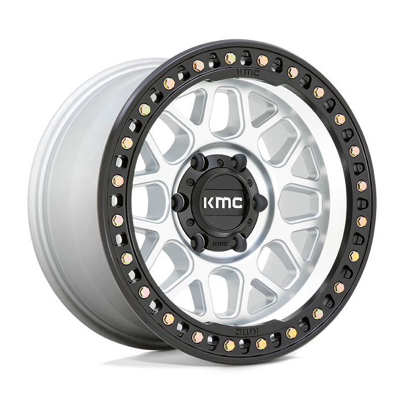 KMC Wheels - KM549 GRS - Black - Machined with Satin Black Lip - 18" x 8.5", 0 Offset, 6x139.7 (Bolt pattern), 106.1mm HUB