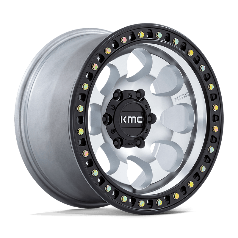 KMC Wheels - KM550 RIOT SBL - Black - Machined with Satin Black Lip - 18" x 9", 18 Offset, 5x127 (Bolt pattern), 71.5mm HUB