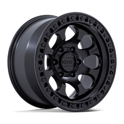 KMC Wheels - KM550 RIOT SBL - Black - Satin Black - 18" x 9", 18 Offset, 6x114.3 (Bolt pattern), 66.1mm HUB
