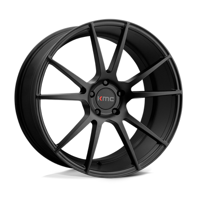 KMC Wheels - KM709 FLUX - Black - Satin Black - 20" x 10", 40 Offset, 5x112 (Bolt pattern), 66.56mm HUB