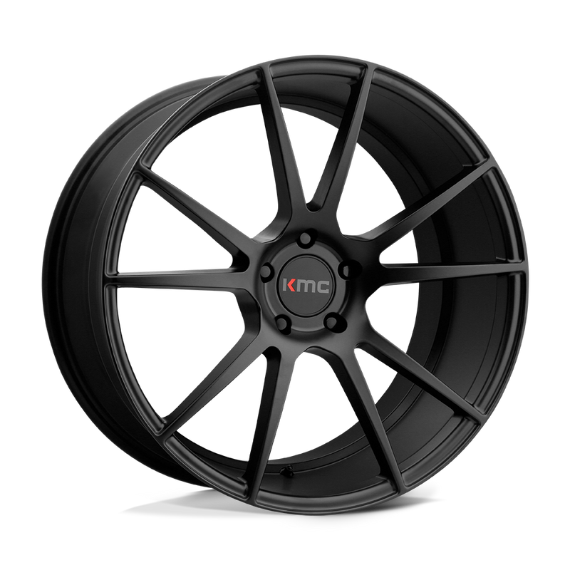 KMC Wheels - KM709 FLUX - Black - Satin Black - 20" x 10", 40 Offset, 5x112 (Bolt pattern), 66.56mm HUB