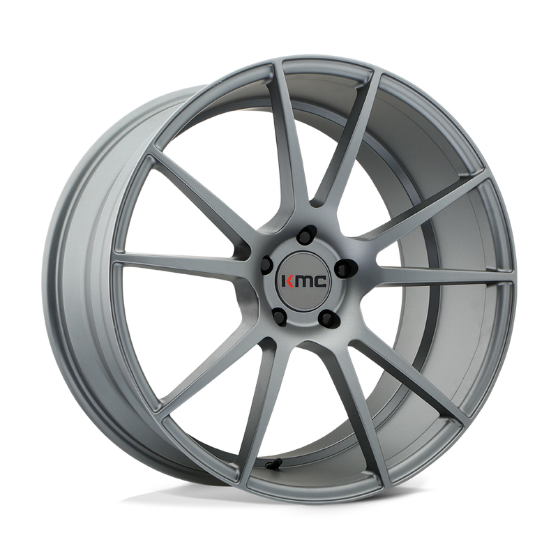 KMC Wheels - KM709 FLUX - Gunmetal - Charcoal - 20" x 8.5", 25 Offset, 5x112 (Bolt pattern), 66.56mm HUB