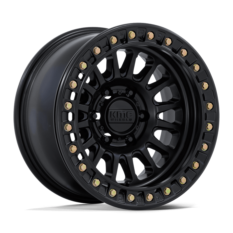 KMC Wheels - IMPACT - Black - Matte Black - 17" x 9", -12 Offset, 6x139.7 (Bolt pattern), 108.00mm HUB