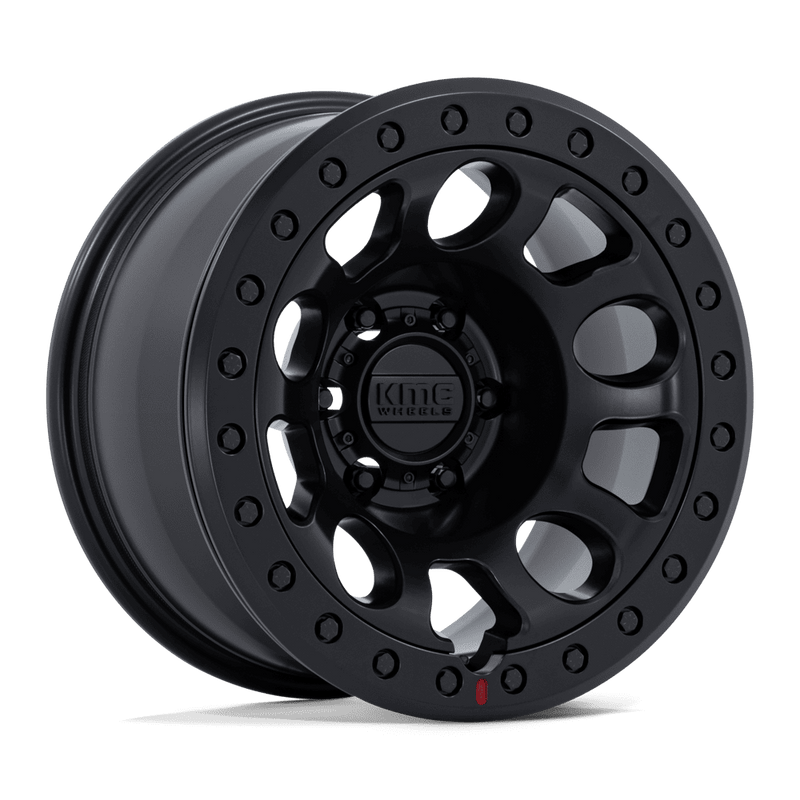 KMC Wheels - KM241 E25 BEADLOCK - Black - BLACKOUT - 17" x 9", -38 Offset, 6x139.7 (Bolt Pattern), 108mm HUB