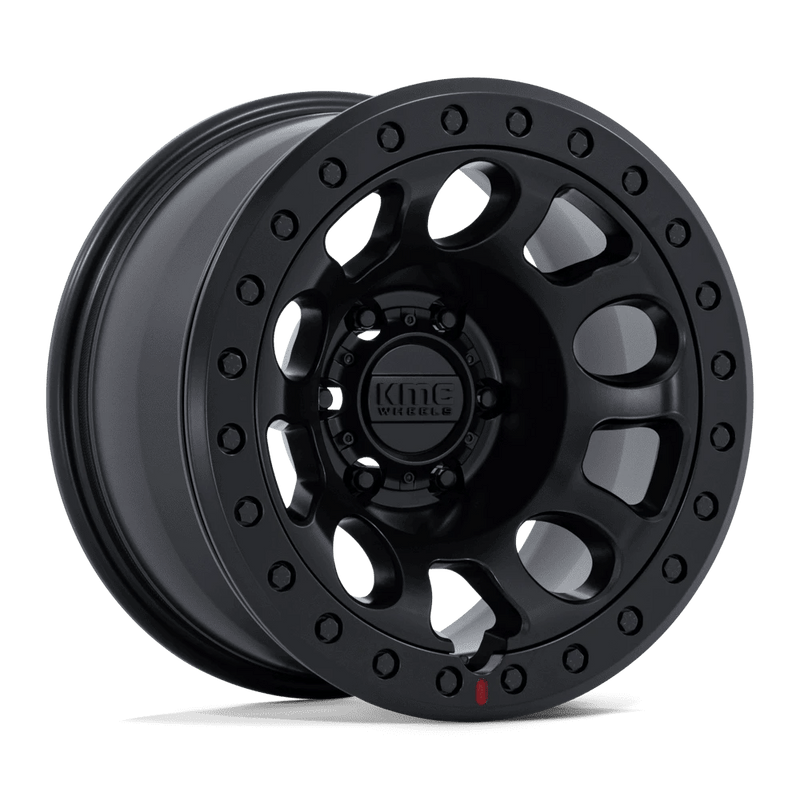 KMC Wheels - KM241 E25 BEADLOCK - Black - Blackout - 17" x 9", -12 Offset, 5x127 (Bolt pattern), 71.5mm HUB