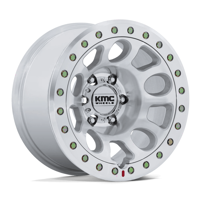 KMC Wheels - KM241 E25 BEADLOCK - Silver - Machined - 17" x 9", -12 Offset, 5x127 (Bolt pattern), 71.5mm HUB