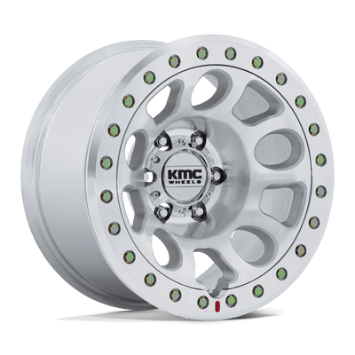 KMC Wheels - KM241 E25 BEADLOCK - Silver - Machined - 17" x 9", -12 Offset, 6x135 (Bolt pattern), 87.1mm HUB