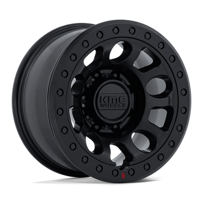 KMC Wheels - KM241 E25 BEADLOCK - Black - Blackout - 17" x 9", -38 Offset, 8x165.1 (Bolt pattern), 125.1mm HUB
