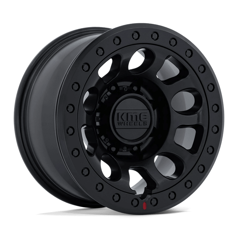KMC Wheels - KM241 E25 BEADLOCK - Black - Blackout - 17" x 9", -38 Offset, 8x165.1 (Bolt pattern), 125.1mm HUB