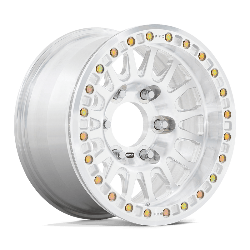 KMC Wheels - KM445 IMPACT FORGED BEADLOCK - Chrome - Raw Machined - 18" x 9", 25 Offset, 6x165.1 (Bolt pattern), 108.00mm HUB