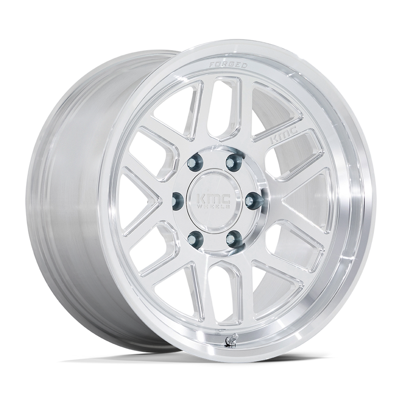 KMC Wheels - KM446 MESA FORGED MONOBLOCK - Silver - Raw Machined - 18" x 9", 18 Offset, 6x135 (Bolt pattern), 87.10mm HUB