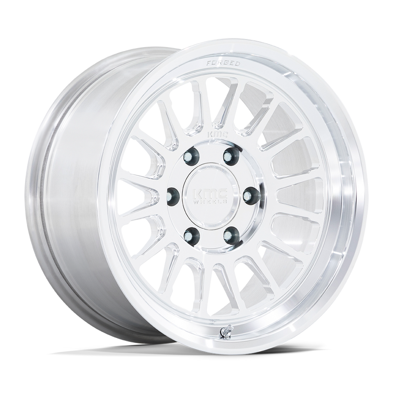 KMC Wheels - KM447 IMPACT FORGED MONOBLOCK - Silver - Raw Machined - 18" x 9", 0 Offset, 6x135 (Bolt pattern), 87.10mm HUB