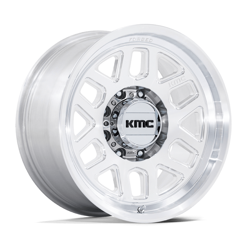 KMC Wheels - KM451 MESA FORGED MONOBLOCK - Silver - Raw Machined - 18" x 9", 0 Offset, 8x180 (Bolt pattern), 124.20mm HUB