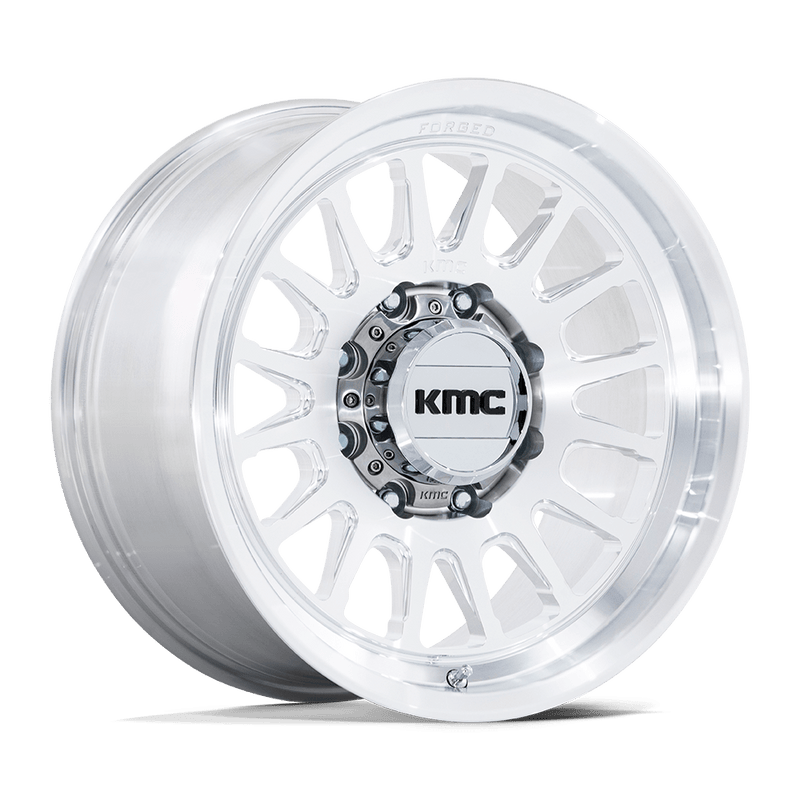 KMC Wheels - KM452 IMPACT FORGED MONOBLOCK - Silver - Raw Machined - 18" x 9", -12 Offset, 8x170 (Bolt pattern), 125.10mm HUB