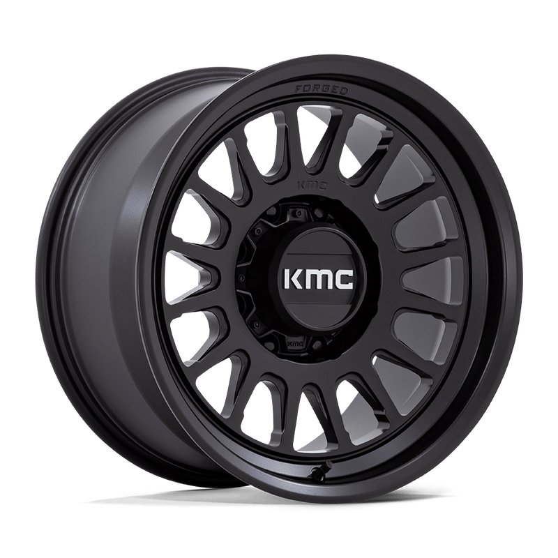 KMC Wheels - KM452 IMPACT FORGED MONOBLOCK - Black - Satin Black - 18" x 9", 18 Offset, 8x170 (Bolt pattern), 125.10mm HUB