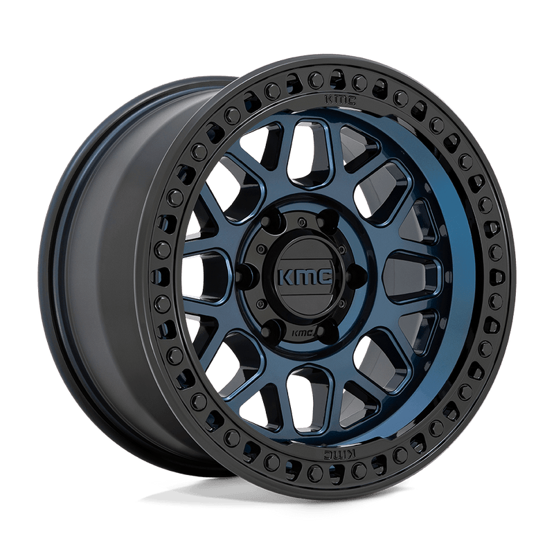 KMC Wheels - KM549 GRS - Midnight Blue with Gloss Black Lip - 18" x 8.5", 0 Offset, 5x127 (Bolt pattern), 71.5mm HUB