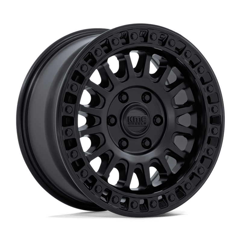 KMC Wheels - KM552 IMS - Black - MATTE BLACK W/ GLOSS BLACK LIP - 17" x 8", 32 Offset, 6x130 (Bolt Pattern), 84.1mm HUB