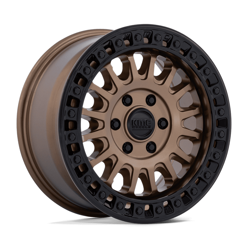 KMC Wheels - KM552 IMS - Bronze - MATTE BRONZE W GLOSS BLACK LIP - 17" x 8", 32 Offset, 6x130 (Bolt Pattern), 84.1mm HUB
