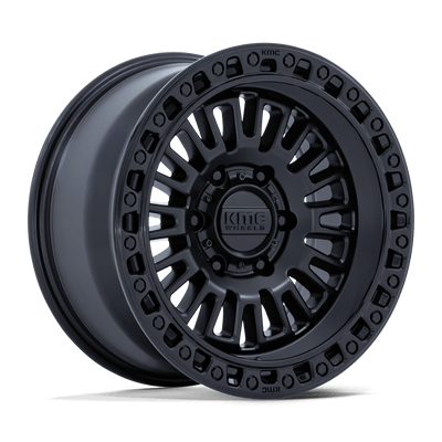 KMC Wheels - KM554 AZTEC - Black - Matte Black with Gloss Black Lip - 17" x 8.5", 0 Offset, 6x135 (Bolt pattern), 87.10mm HUB
