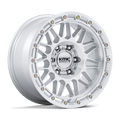 KMC Wheels - KM555 ATTACK - Silver - Gloss Silver W/ Machined Face - 17" x 8.5", -10 Offset, 6x135 (Bolt pattern), 87.1mm HUB