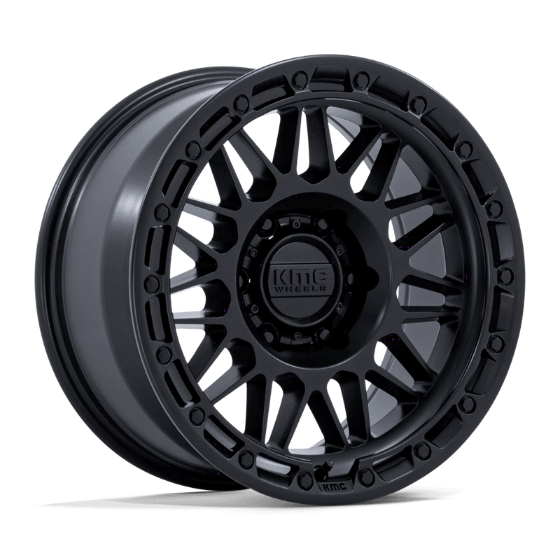 KMC Wheels - KM555 ATTACK - Black - Matte Black - 17" x 8.5", 25 Offset, 6x114.3 (Bolt pattern), 66.06mm HUB