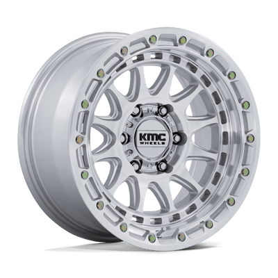 KMC Wheels - KM556 CRUX - Silver - GLOSS SILVER W/ MACHINED FACE - 18" x 9", 0 Offset, 6x135 (Bolt Pattern), 87.1mm HUB