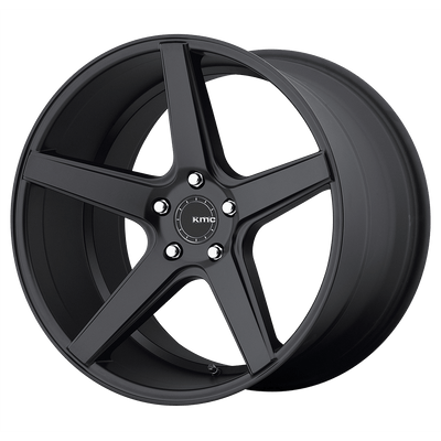 KMC Wheels - KM685 DISTRICT - Black - Satin Black - 20" x 8.5", 35 Offset, 5x114.3 (Bolt pattern), 72.56mm HUB