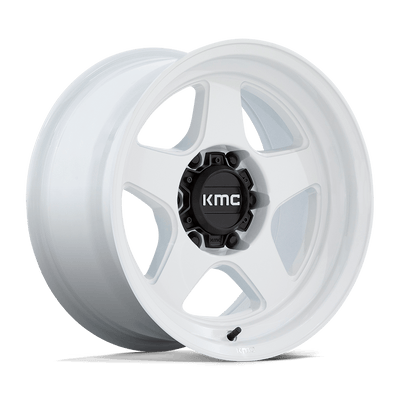 KMC Wheels - KM728 LOBO - White - Gloss White - 17" x 8.5", -10 Offset, 6x135 (Bolt pattern), 87.1mm HUB