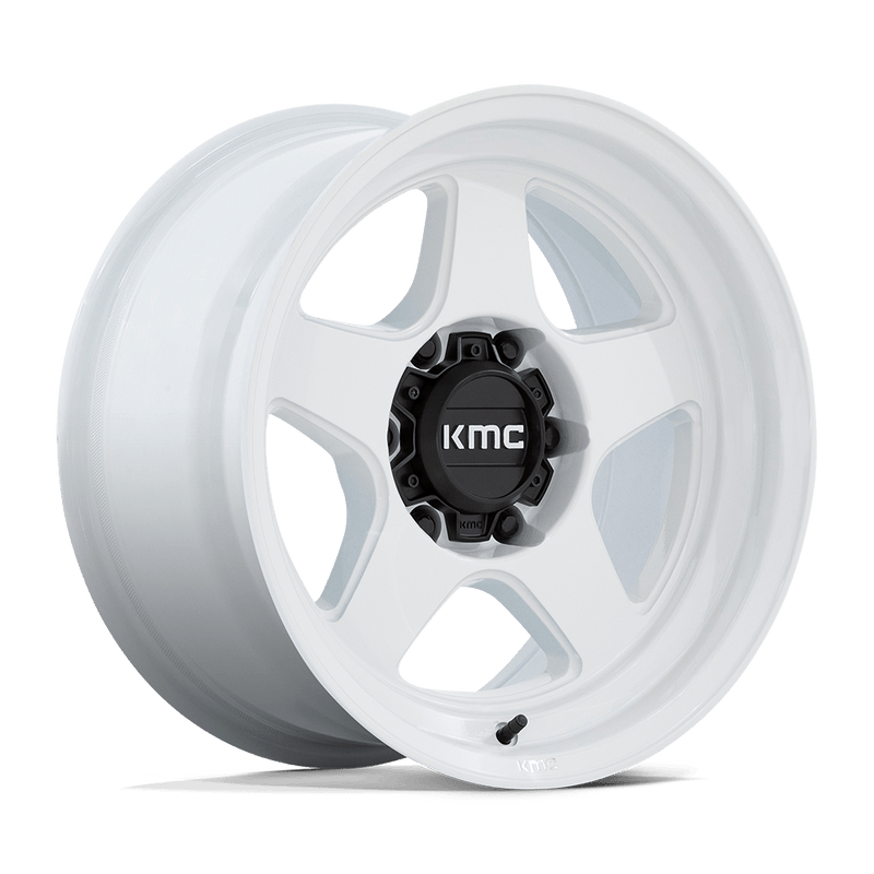 KMC Wheels - KM728 LOBO - White - Gloss White - 17" x 8.5", -10 Offset, 6x135 (Bolt pattern), 87.1mm HUB