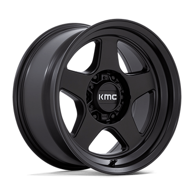 KMC Wheels - KM728 LOBO - Black - Matte Black - 17" x 8.5", -10 Offset, 6x120 (Bolt pattern), 66.9mm HUB