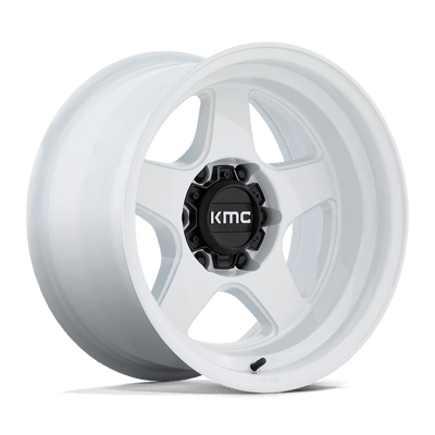 KMC Wheels - KM728 LOBO - White - Gloss White - 17" x 8.5", 18 Offset, 6x114.3 (Bolt pattern), 66.1mm HUB