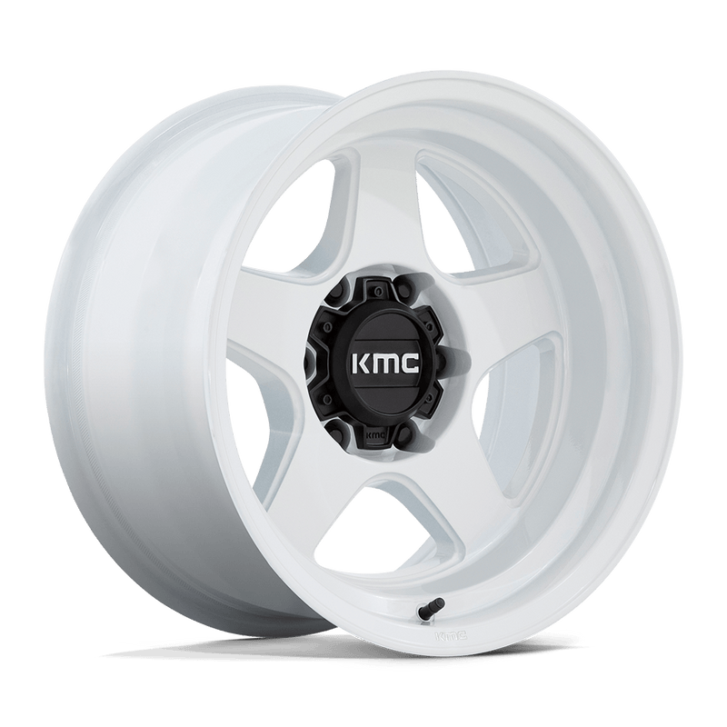 KMC Wheels - KM728 LOBO - White - Gloss White - 17" x 8.5", 18 Offset, 6x135 (Bolt pattern), 87.1mm HUB