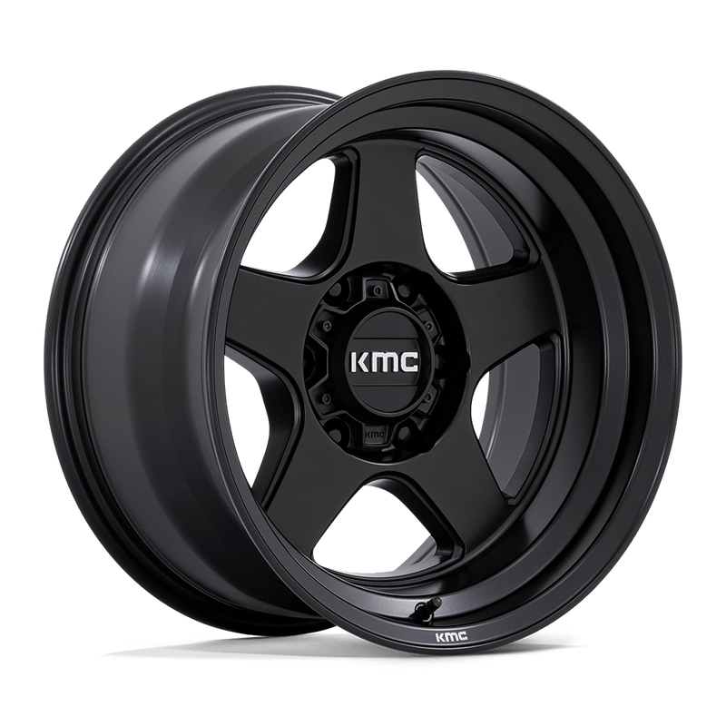 KMC Wheels - KM728 LOBO - Black - Matte Black - 17" x 8.5", 18 Offset, 6x120 (Bolt pattern), 66.9mm HUB