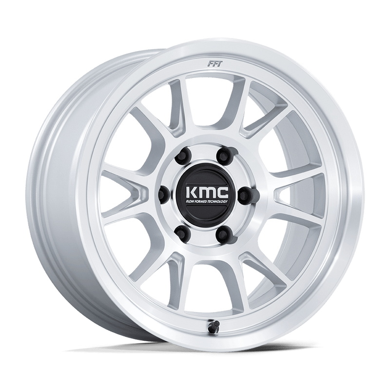 KMC Wheels - KM729 RANGE - Silver - Gloss Silver with Machined Face - 17" x 8.5", -10 Offset, 6x139.7 (Bolt pattern), 106.1mm HUB