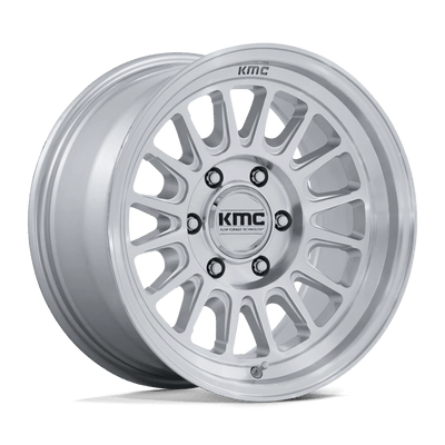 KMC Wheels - KM733 IMPACT FFT - Silver - Gloss Silver W/ Machined Face - 18" x 9", 18 Offset, 8x170 (Bolt pattern), 125.1mm HUB