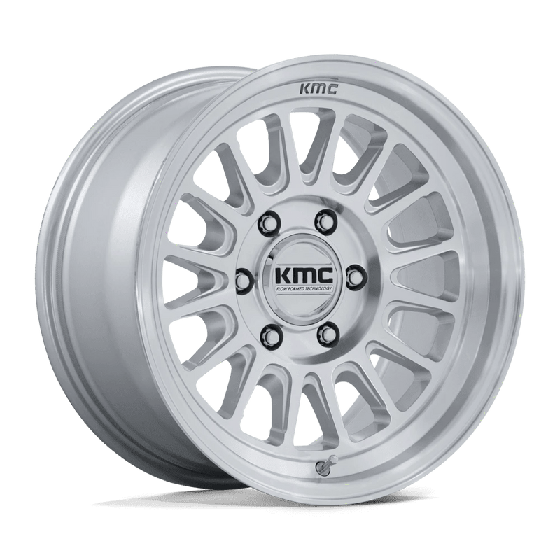 KMC Wheels - KM733 IMPACT FFT - Silver - Gloss Silver W/ Machined Face - 17" x 8.5", 25 Offset, 6x139.7 (Bolt pattern), 106.1mm HUB