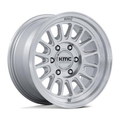 KMC Wheels - KM733 IMPACT FFT - Silver - GLOSS SILVER W/ MACHINED FACE - 17" x 8.5", 0 Offset, 6x139.7 (Bolt Pattern), 106.1mm HUB