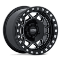 KMC Powersports - KS241 TORX UTV BEADLOCK - Black - Gloss Black Milled - 15" x 7", 38 Offset, 5x114.3 (Bolt pattern), 72.56mm HUB