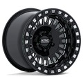 KMC Powersports - KS242 AZTEC UTV BEADLOCK - Black - Gloss Black Milled - 15" x 7", 38 Offset, 5x114.3 (Bolt pattern), 72.56mm HUB