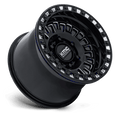 KMC Powersports - KS242 AZTEC UTV BEADLOCK - Black - Gloss Black Milled - 15" x 8", 0 Offset, 6x139.7 (Bolt pattern), 100.3mm HUB