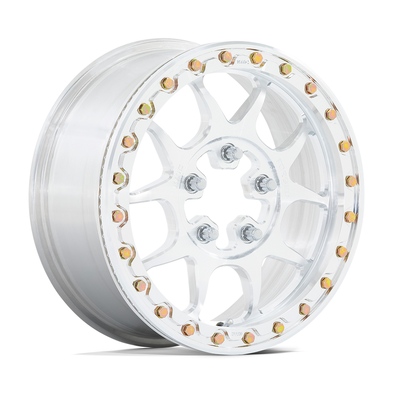 KMC Powersports - KS437 TORO FORGED BEADLOCK - Silver - Raw Machined Forged - 15" x 6", 50 Offset, 5x114.3 (Bolt pattern), 72.6mm HUB