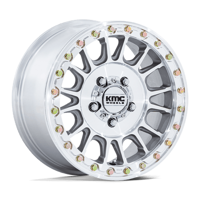 KMC Powersports - IMPACT - Silver - Machined - 15" x 10", 0 Offset, 4x137 (Bolt pattern), 96.00mm HUB