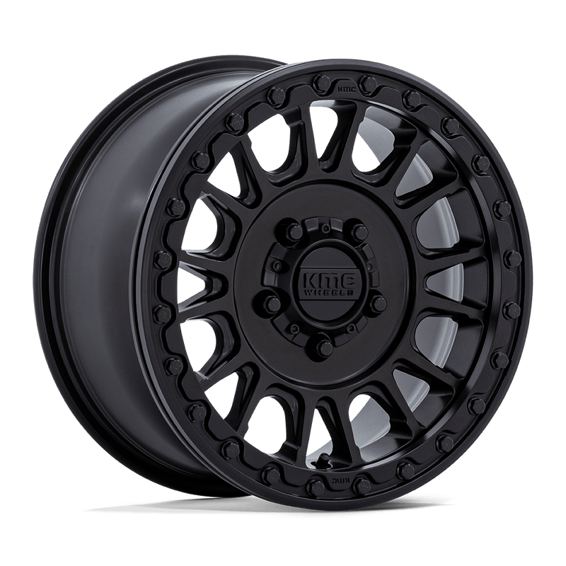 KMC Powersports - IMPACT - Black - Satin Black - 15" x 10", 0 Offset, 4x137 (Bolt pattern), 96.00mm HUB