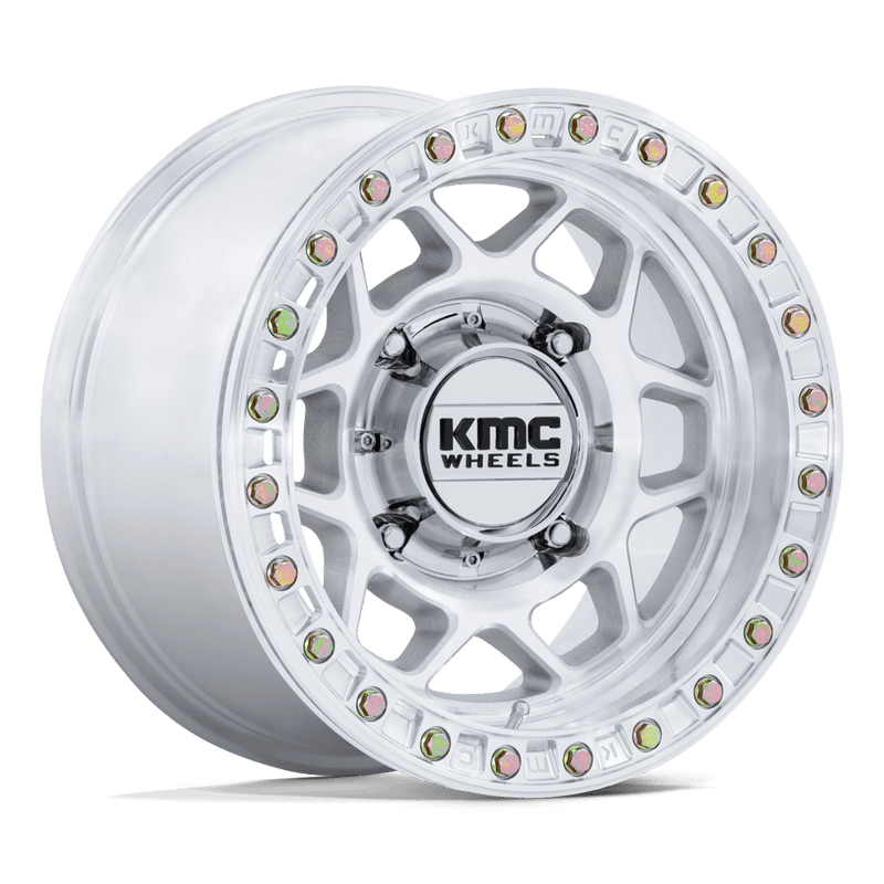 KMC Wheels - TORX - Silver - Machined - 15" x 7", 38 Offset, 6x139.7 (Bolt pattern), 100.30mm HUB