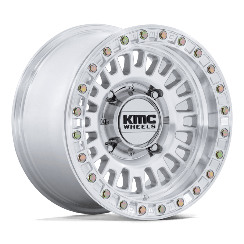 KMC Wheels - AZTEC - Silver - Machined - 15" x 8", 0 Offset, 5x114.3 (Bolt pattern), 72.56mm HUB