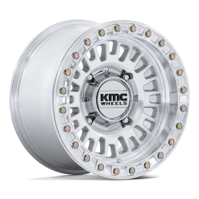 KMC Wheels - AZTEC - Silver - Machined - 15" x 10", 0 Offset, 4x137 (Bolt pattern), 96.00mm HUB