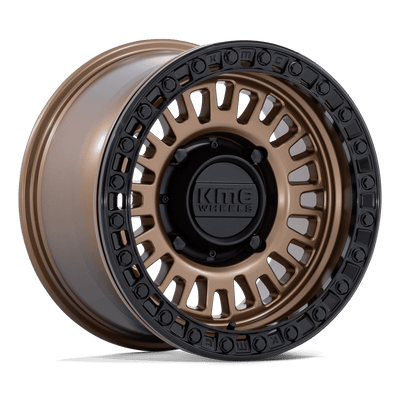 KMC Wheels - AZTEC - Black - Matte Bronze with Matte Black Rg - 15" x 7", 38 Offset, 4x137 (Bolt pattern), 96.00mm HUB