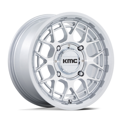 KMC Powersports - KS139 TECHNIC UTV - Silver - Gloss Silver Machined - 15" x 7", 38 Offset, 4x137 (Bolt pattern), 96mm HUB